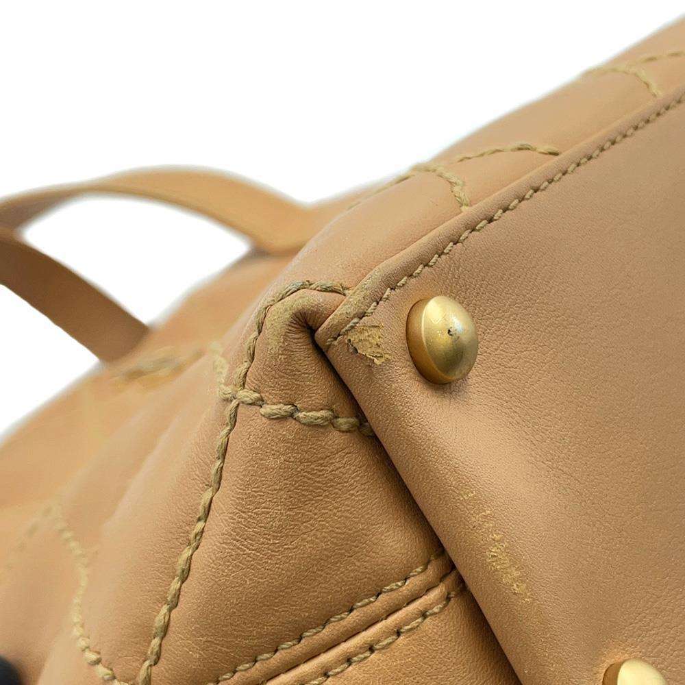 CHANEL Matelasse Wild Stitch Handbag BeigeA18126 Leather