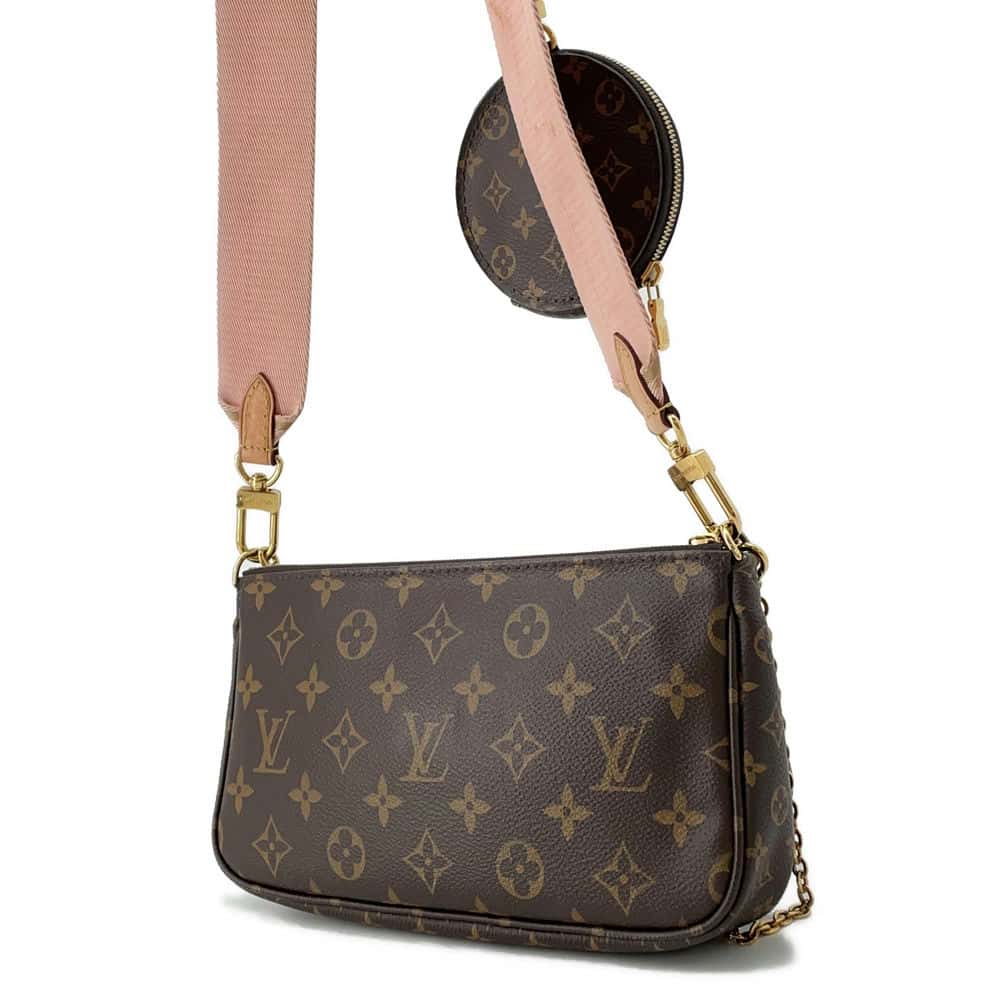 LOUIS VUITTON Multi Pochette Accessoires Rose claire M44840 Monogram