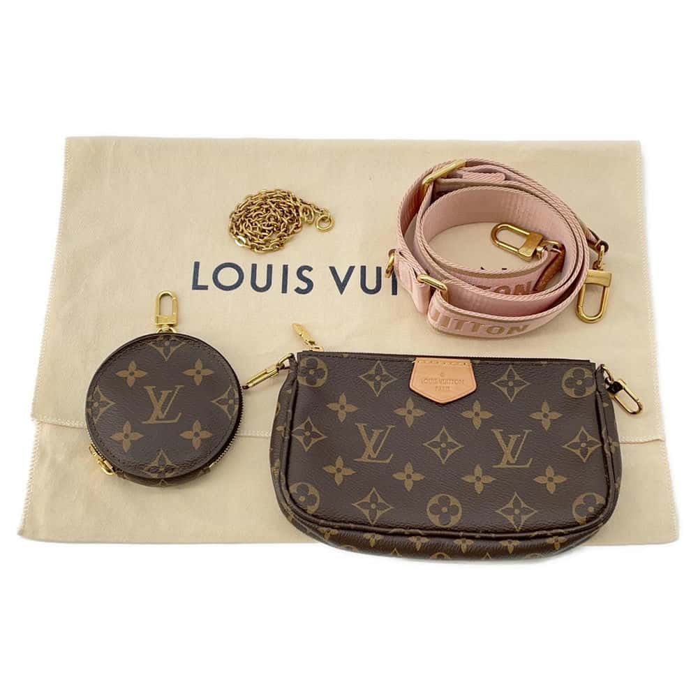 LOUIS VUITTON Multi Pochette Accessoires Rose claire M44840 Monogram