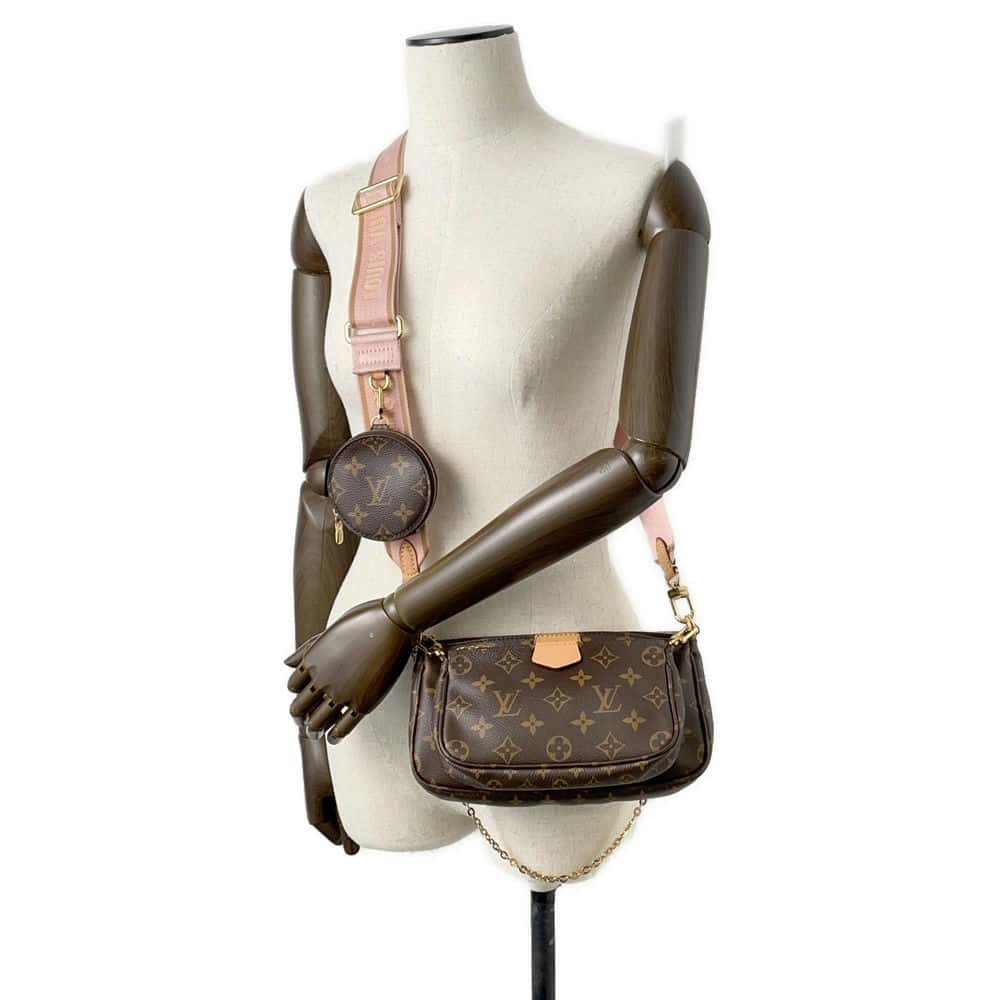 LOUIS VUITTON Multi Pochette Accessoires Rose claire M44840 Monogram