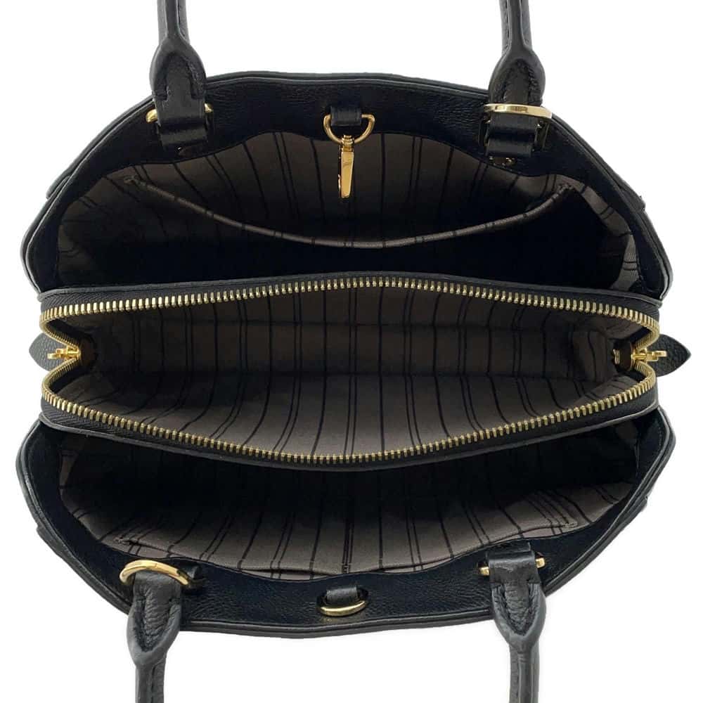 LOUIS VUITTON Montaigne Noir M41053 Monogram Empreinte Leather Size BB