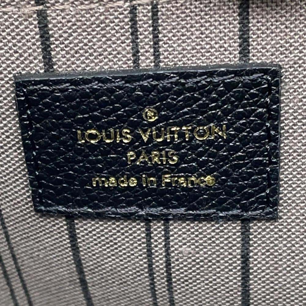 LOUIS VUITTON Montaigne Noir M41053 Monogram Empreinte Leather Size BB