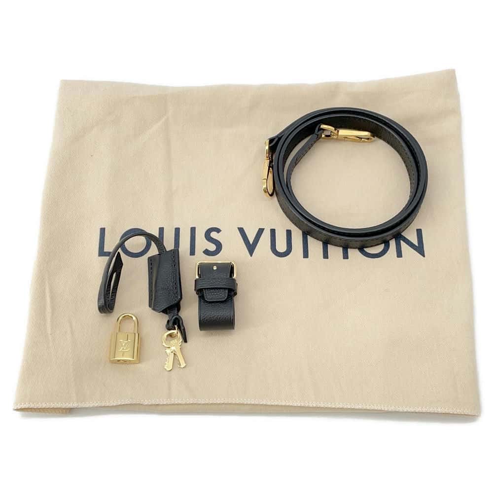 LOUIS VUITTON Montaigne Noir M41053 Monogram Empreinte Leather Size BB