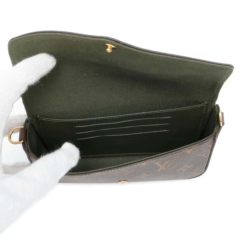 LOUIS VUITTON Multiie Pochette Green M80091 Monogram