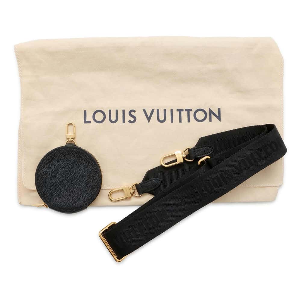 LOUIS VUITTON Papillon Noir/ Beige M45980 Monogram Empreinte Leather Size BB