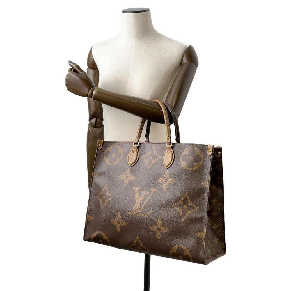 LOUIS VUITTON Onthego Red M44576 Monogram Monogram Reverse Canvas Monogram Giant Size GM
