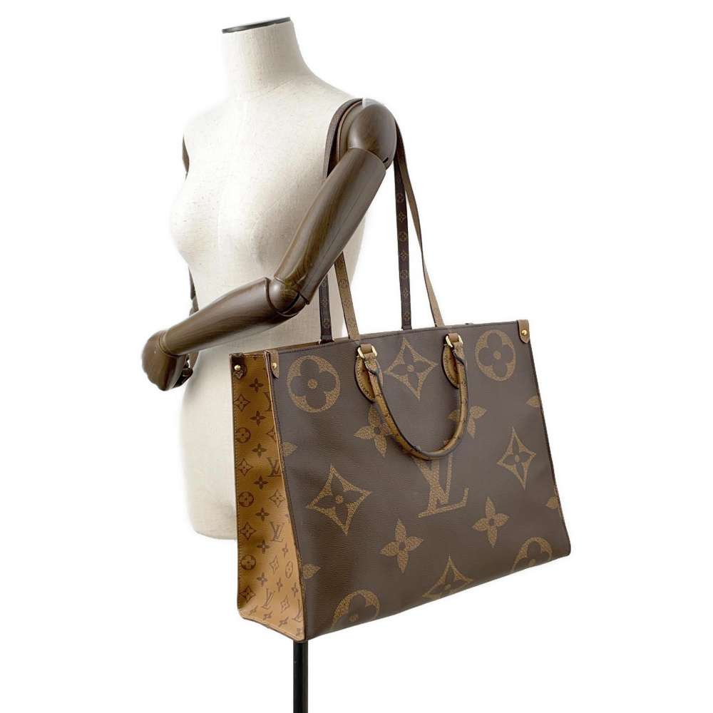 LOUIS VUITTON Onthego Red M44576 Monogram Monogram Reverse Canvas Monogram Giant Size GM