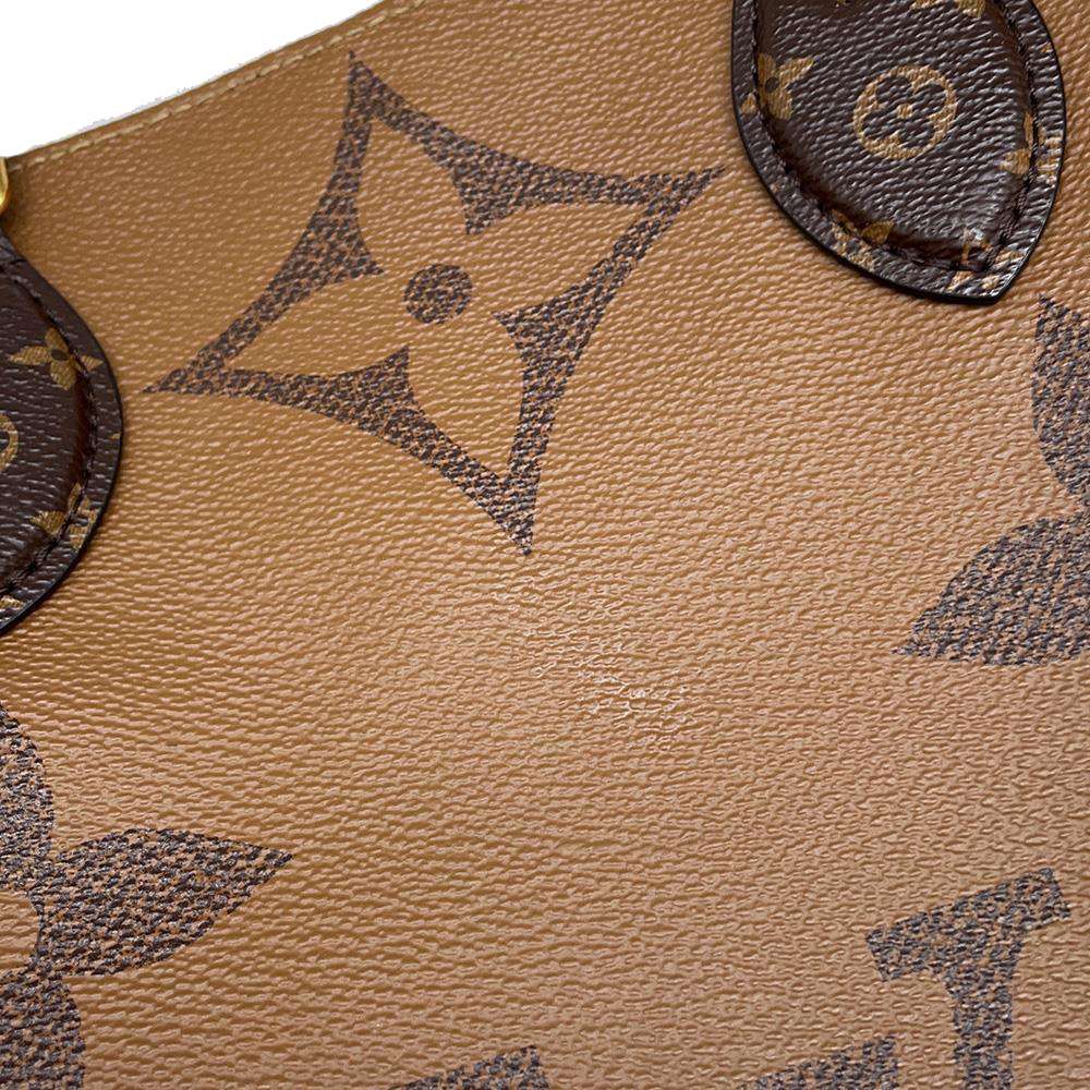 LOUIS VUITTON Onthego Red M44576 Monogram Monogram Reverse Canvas Monogram Giant Size GM