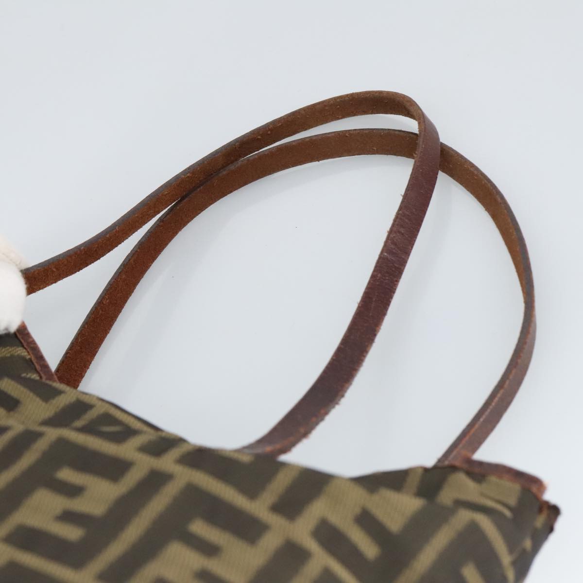FENDI Zucca Canvas Tote Bag Brown Black 98219