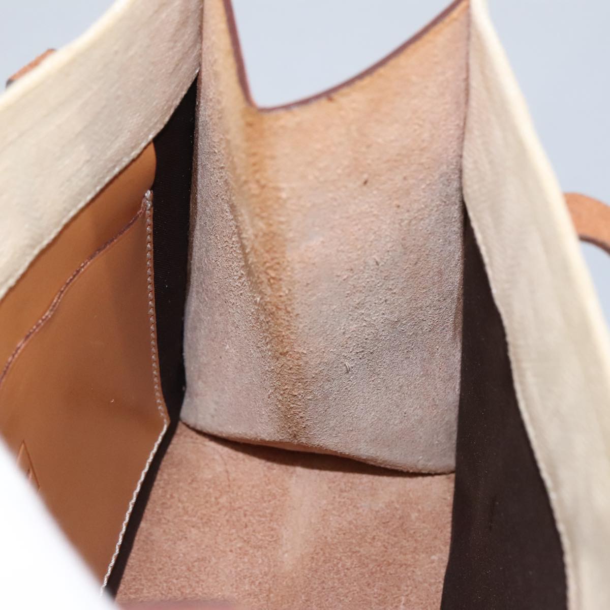 FENDI Zucca Canvas Tote Bag White 98220