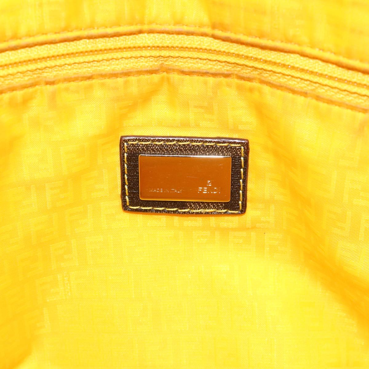 FENDI Zucca Canvas Tote Bag Brown Black 98230