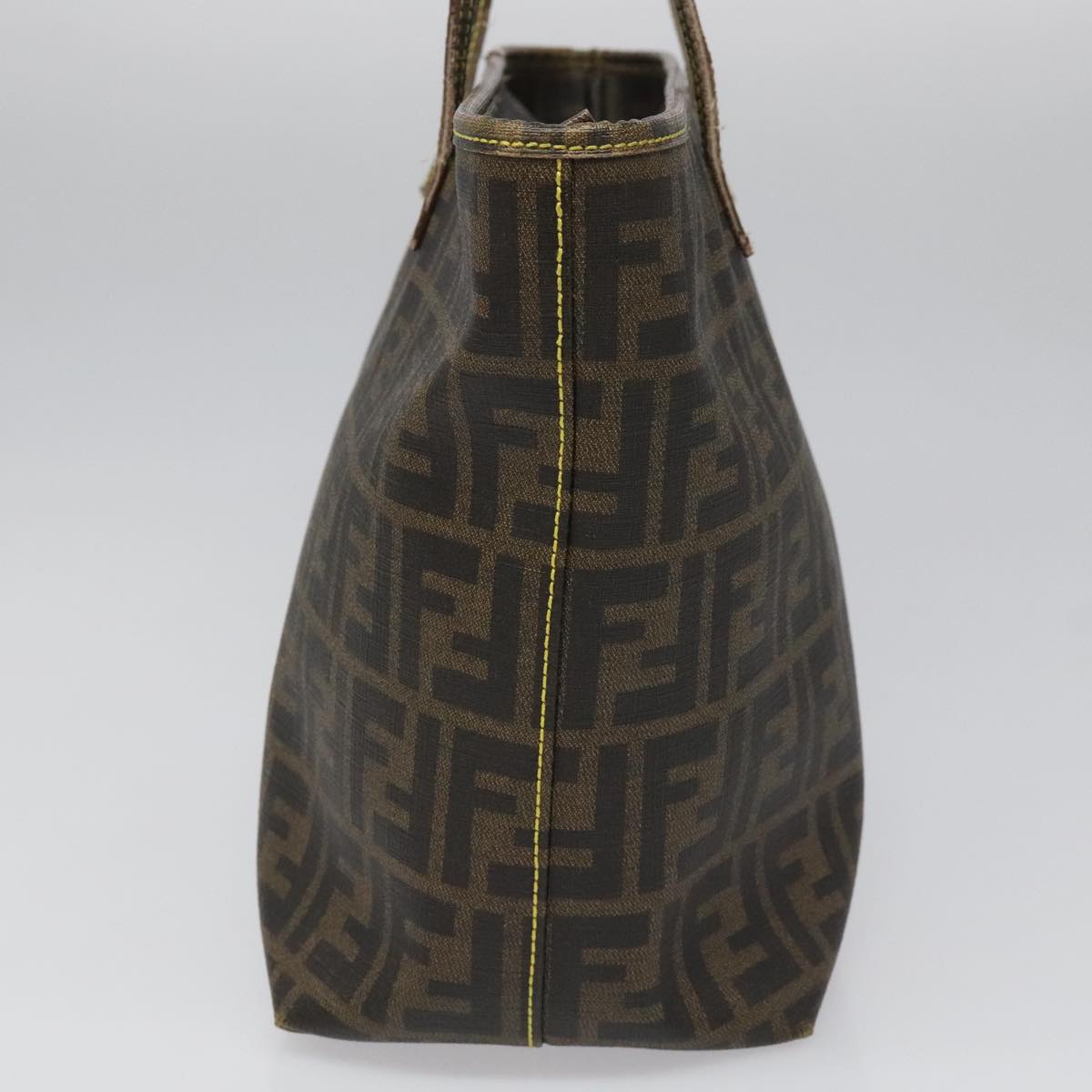 FENDI Zucca Canvas Tote Bag Brown Black 98230