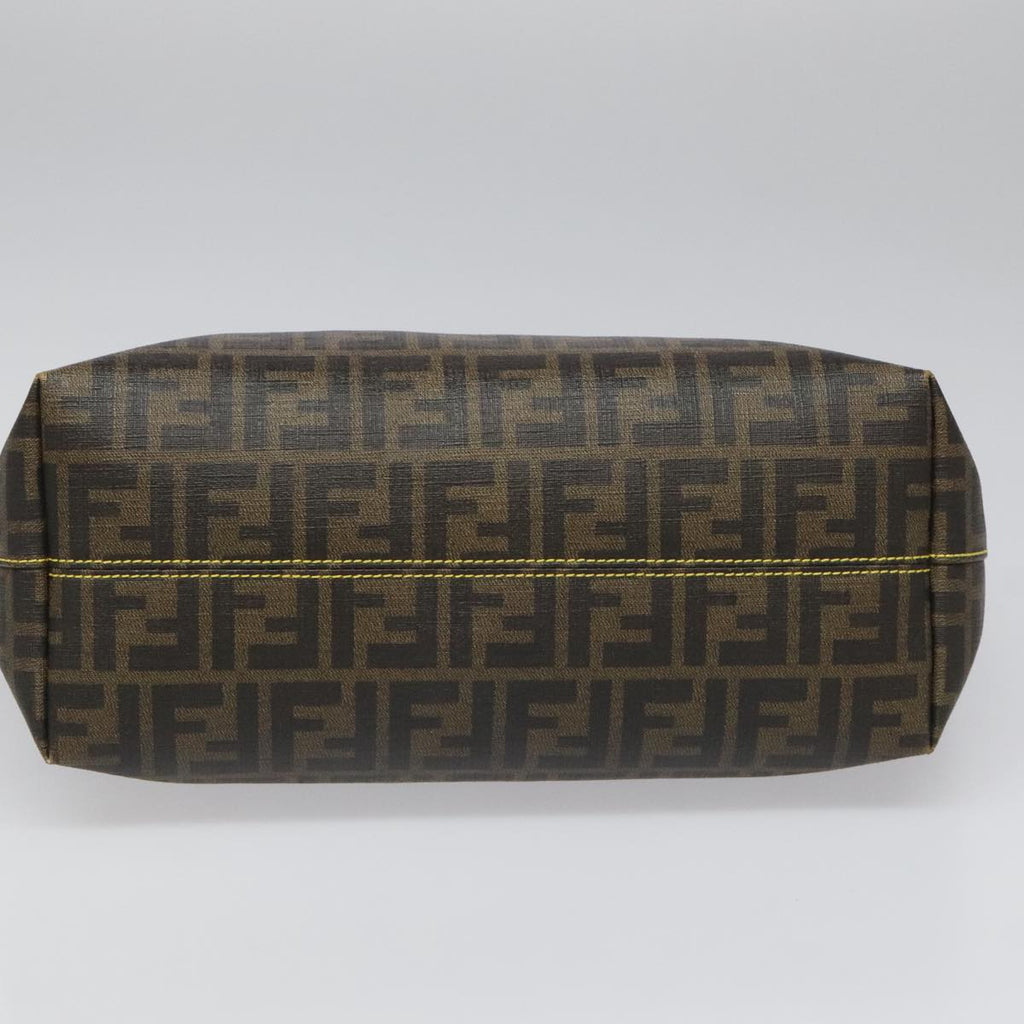FENDI Zucca Canvas Tote Bag Brown Black 98230