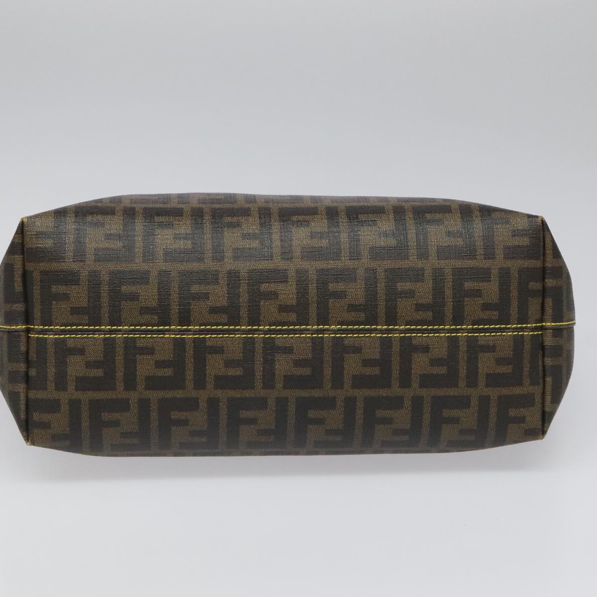 FENDI Zucca Canvas Tote Bag Brown Black 98230