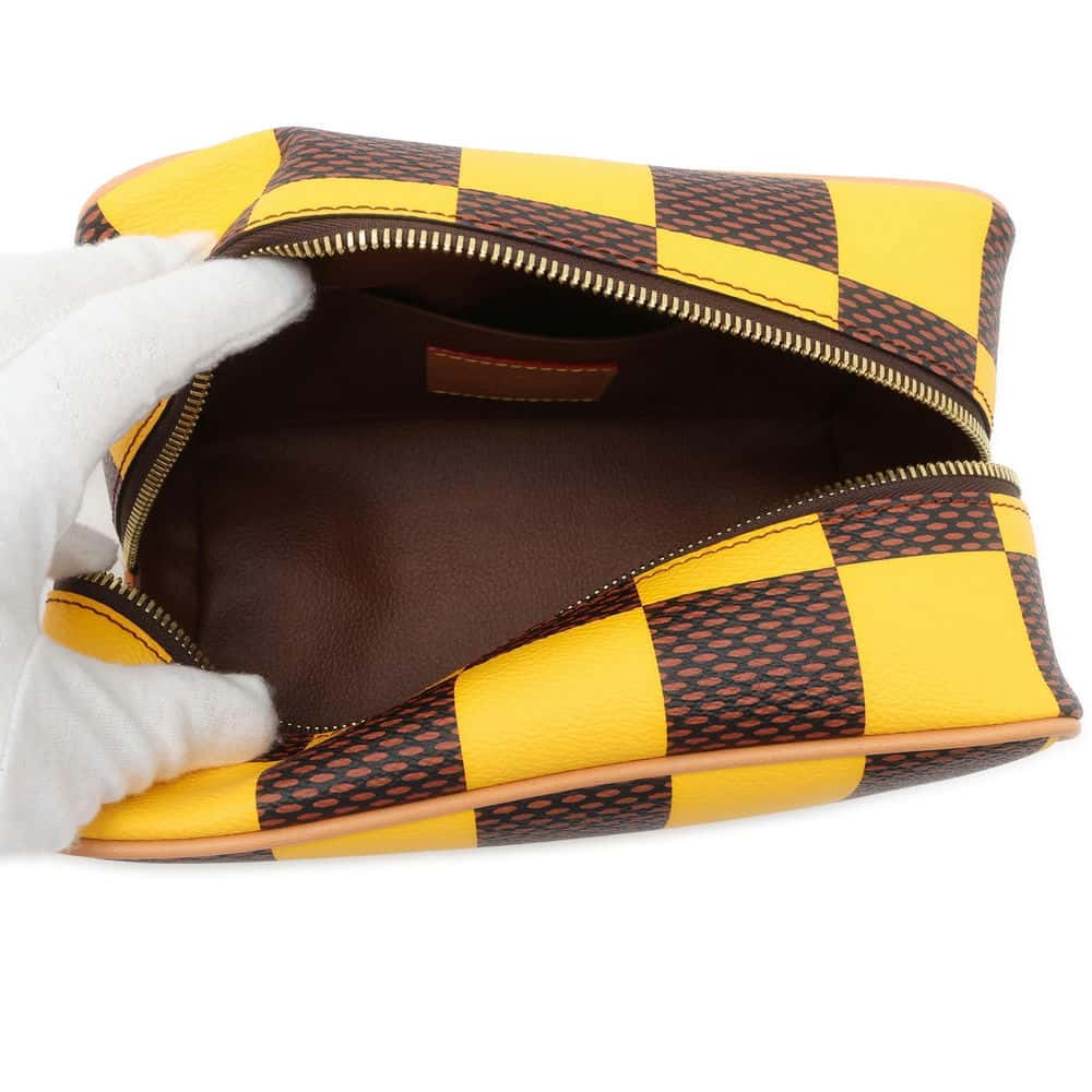 LOUIS VUITTON Rocker Dopp Kit Yellow N40567 Damier Pop Canvas Size 23 x 13 x 12 cm