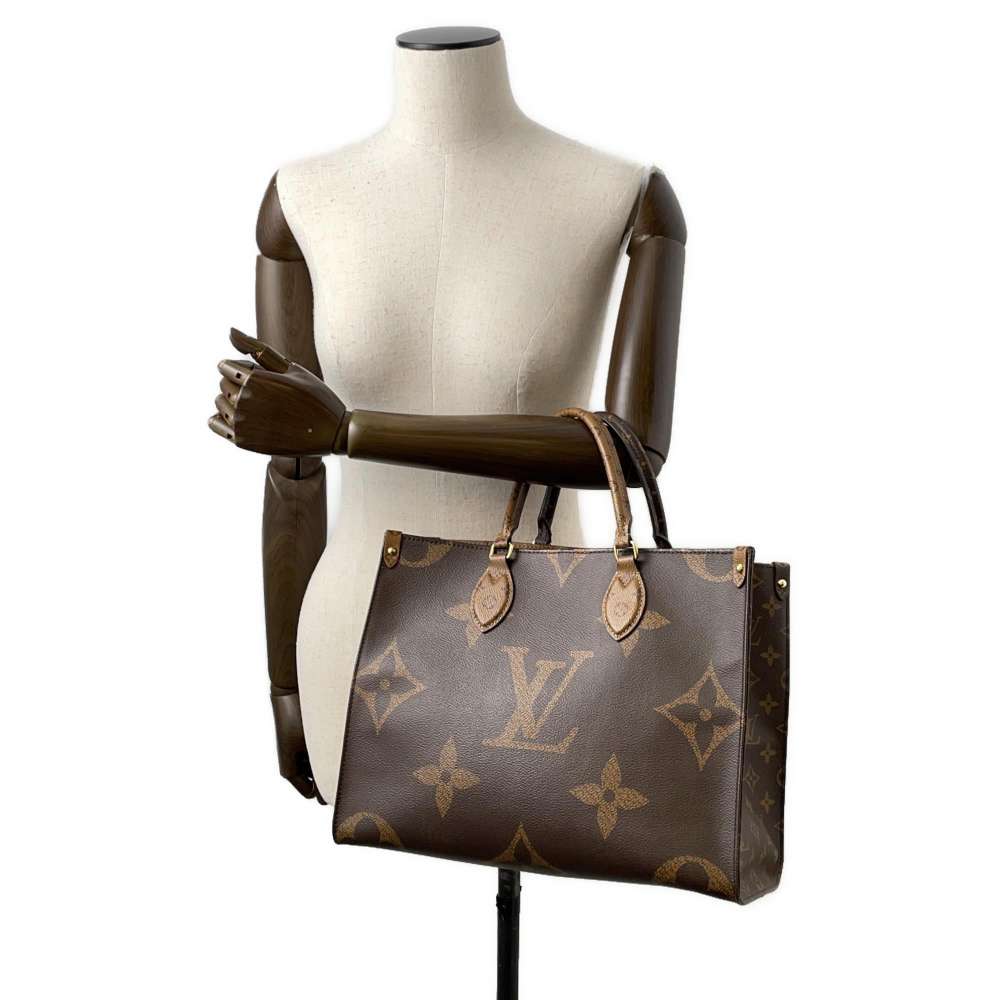 LOUIS VUITTON Onthego Red M45321 Monogram Monogram Reverse Canvas Monogram Giant Size MM