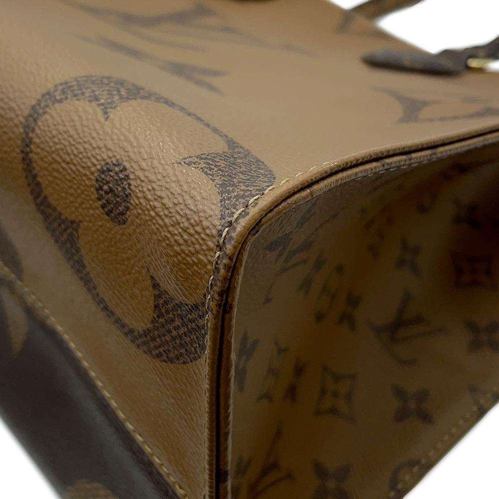 LOUIS VUITTON Onthego Red M45321 Monogram Monogram Reverse Canvas Monogram Giant Size MM