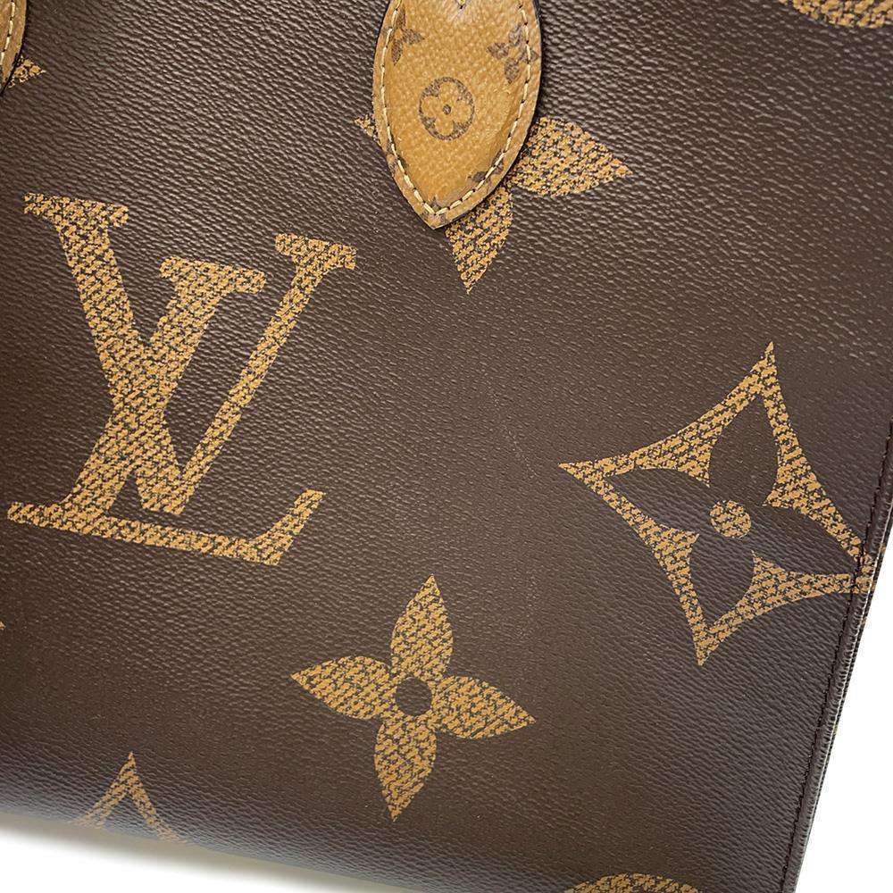 LOUIS VUITTON Onthego Red M45321 Monogram Monogram Reverse Canvas Monogram Giant Size MM