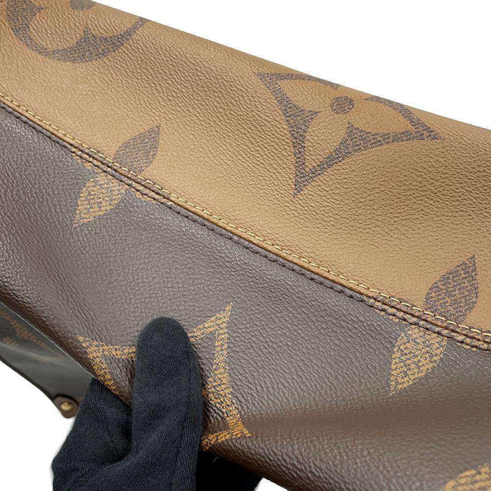 LOUIS VUITTON Onthego Red M45321 Monogram Monogram Reverse Canvas Monogram Giant Size MM