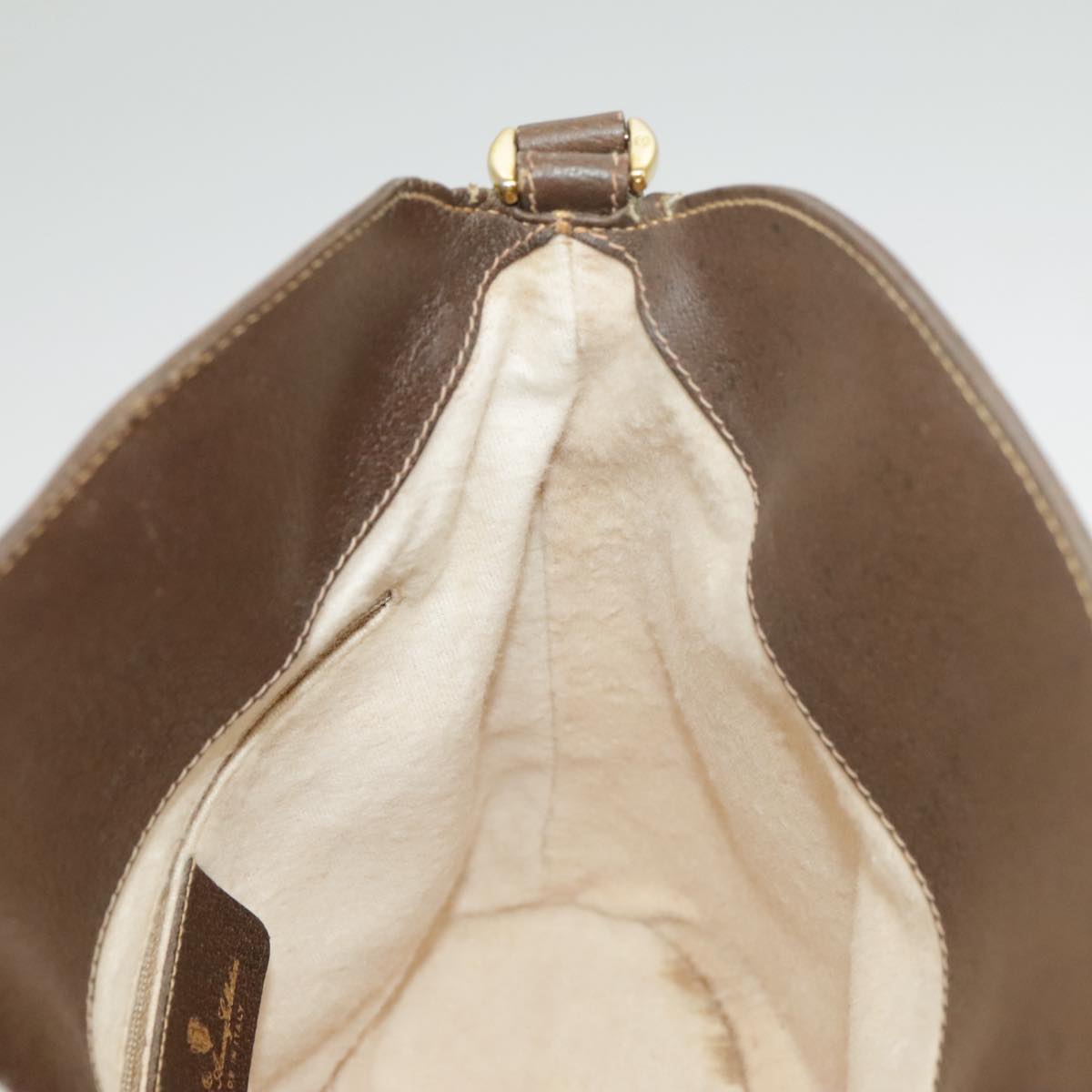 GUCCI GG Supreme Shoulder Bag PVC Beige Gold Web Sherry Line 98280