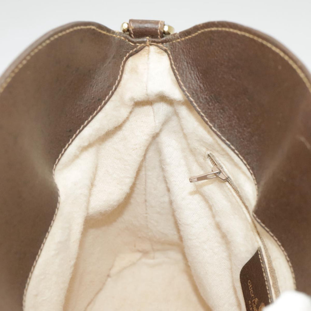 GUCCI GG Supreme Shoulder Bag PVC Beige Gold Web Sherry Line 98280