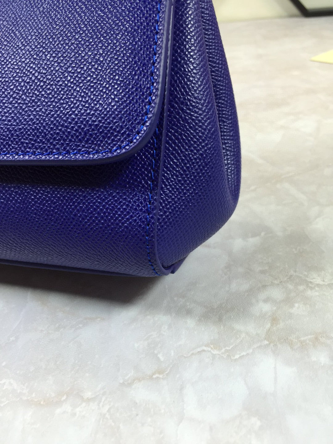 GLAMI MeGLAMIum Sicily Handbag In Dauphine Dark Blue For Women 10.2in/26cm GLAMI