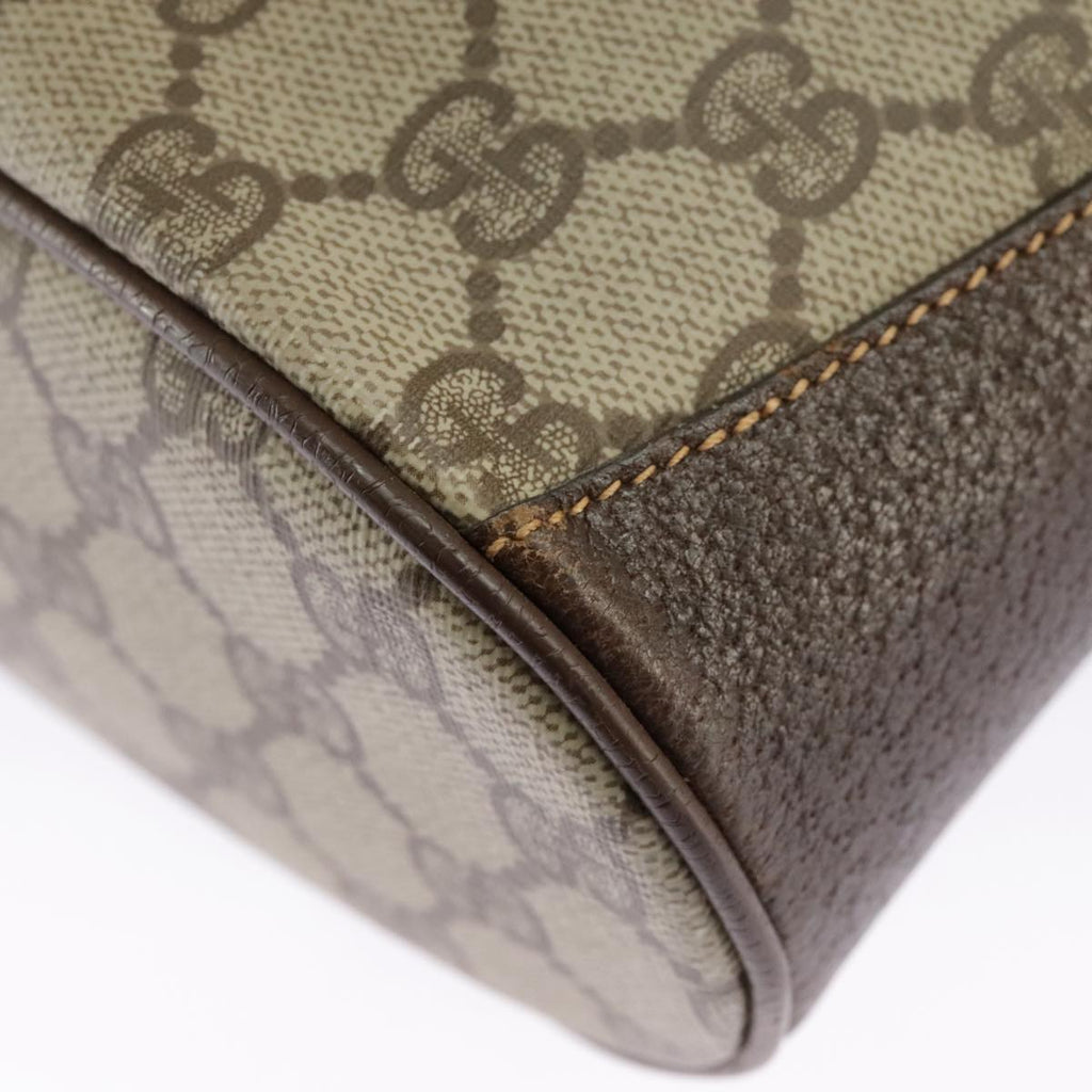 GUCCI GG Supreme Web Sherry Line Shoulder Bag PVC Beige 164 02 034 98308