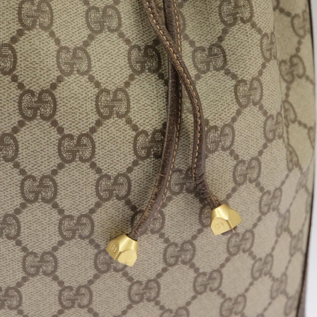 GUCCI GG Supreme Web Sherry Line Shoulder Bag PVC Beige 164 02 034 98308