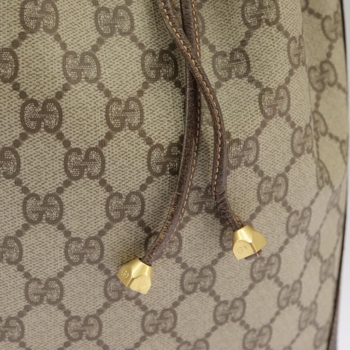 GUCCI GG Supreme Web Sherry Line Shoulder Bag PVC Beige 164 02 034 98308