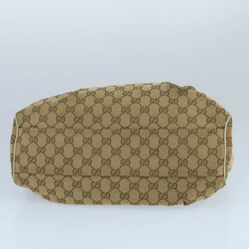 GUCCI GG Canvas Tote Bag Beige Gold 211944 98334