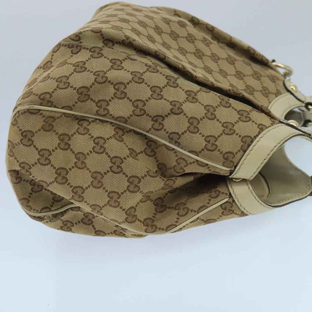 GUCCI GG Canvas Tote Bag Beige Gold 211944 98334