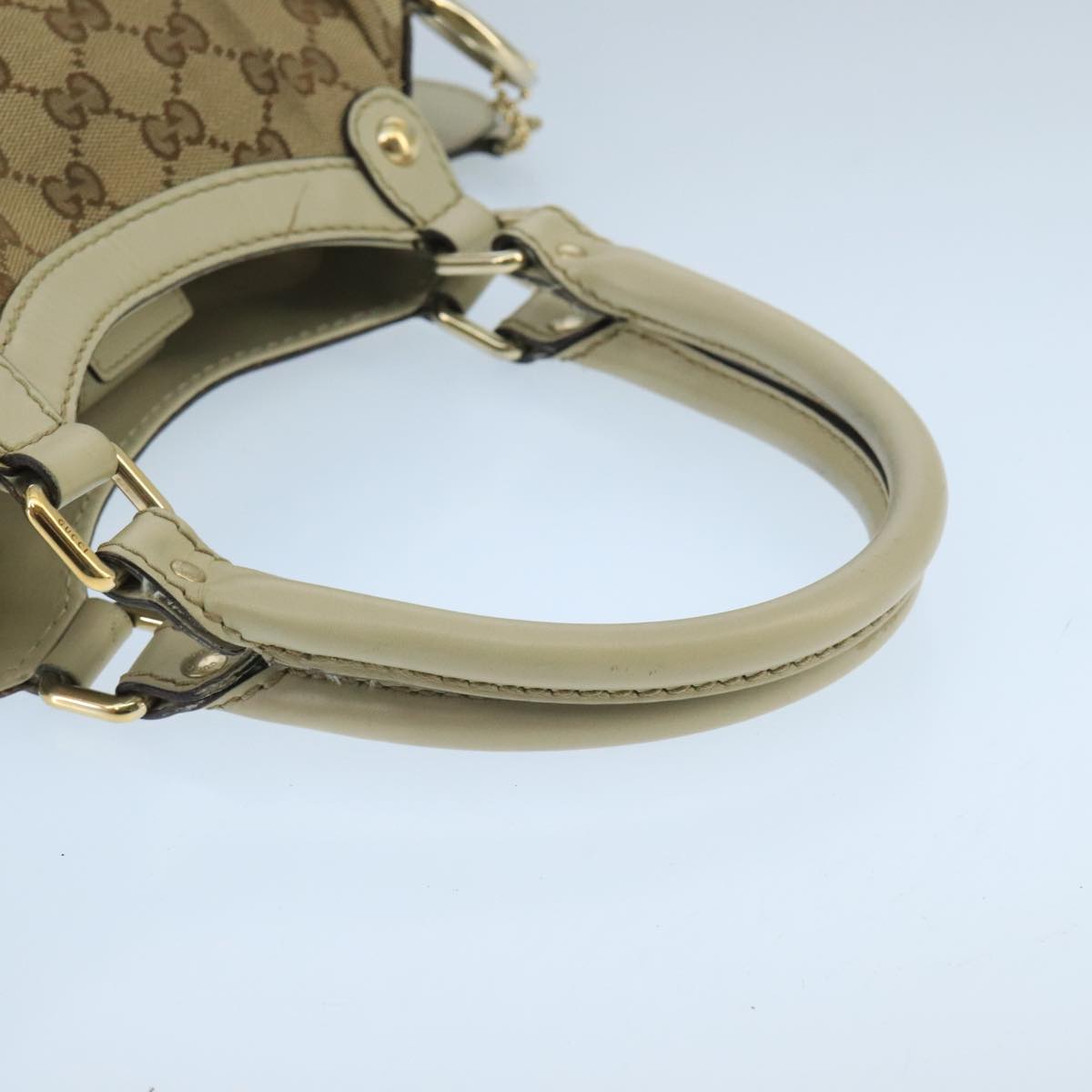 GUCCI GG Canvas Tote Bag Beige Gold 211944 98334