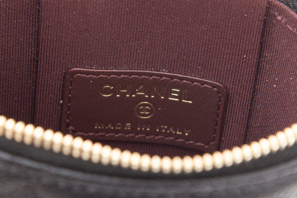 Chanel 2020 Black Caviar Quilted Phone Case On Chain Handbag