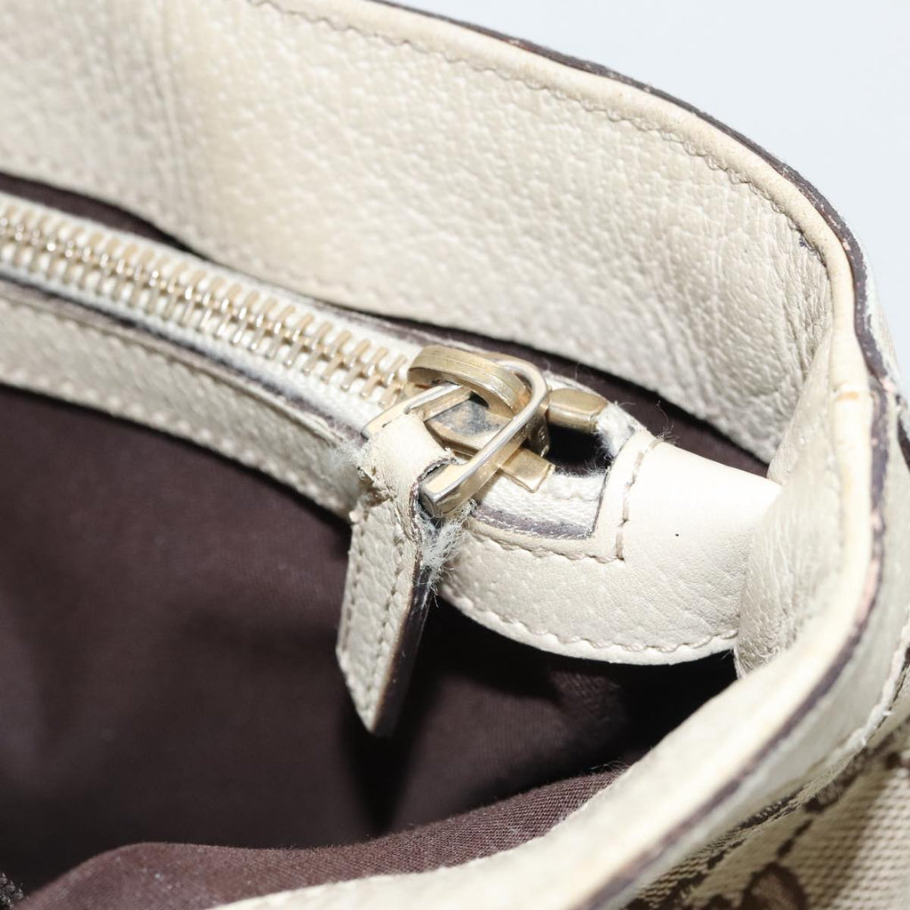 GUCCI GG Canvas Tote Bag Beige Gold 170004 98399