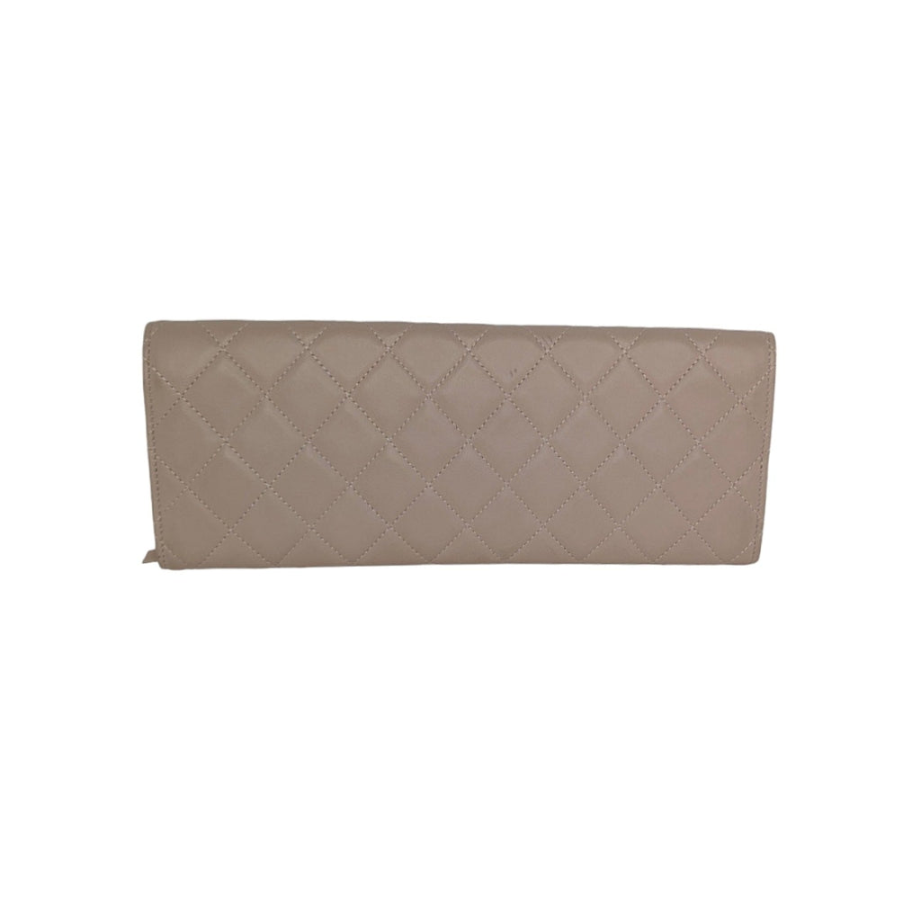 Chanel 2.55 Beige Lambskin Jewelry Case Clutch