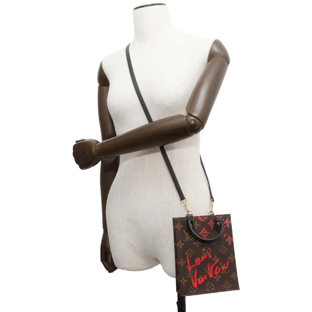 LOUIS VUITTON Petite Sac Plat China exclusive Brown M80839 Monogram Fall in Love