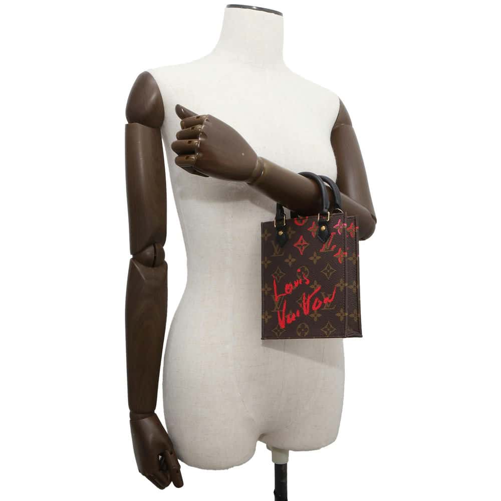 LOUIS VUITTON Petite Sac Plat China exclusive Brown M80839 Monogram Fall in Love
