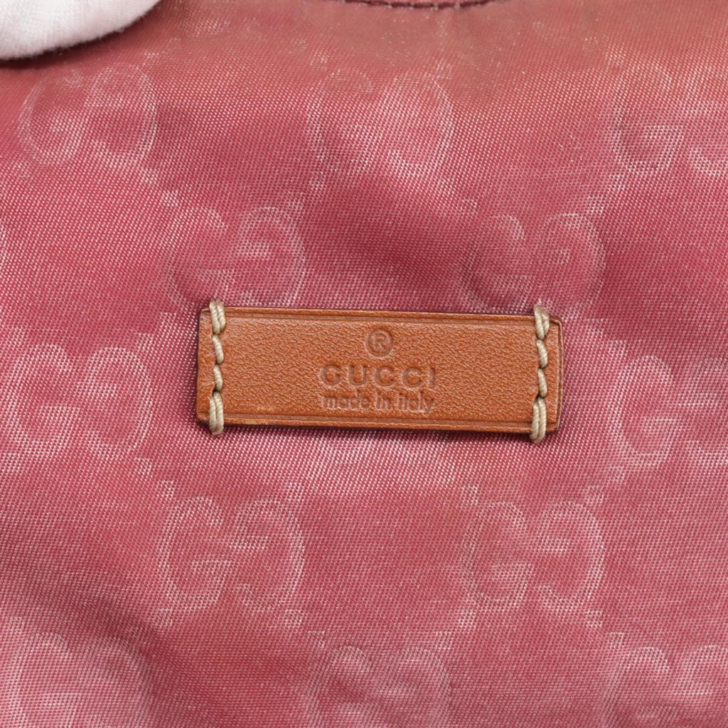 GUCCI GG Canvas Tote Bag Nylon Pink Silver 295252 98421