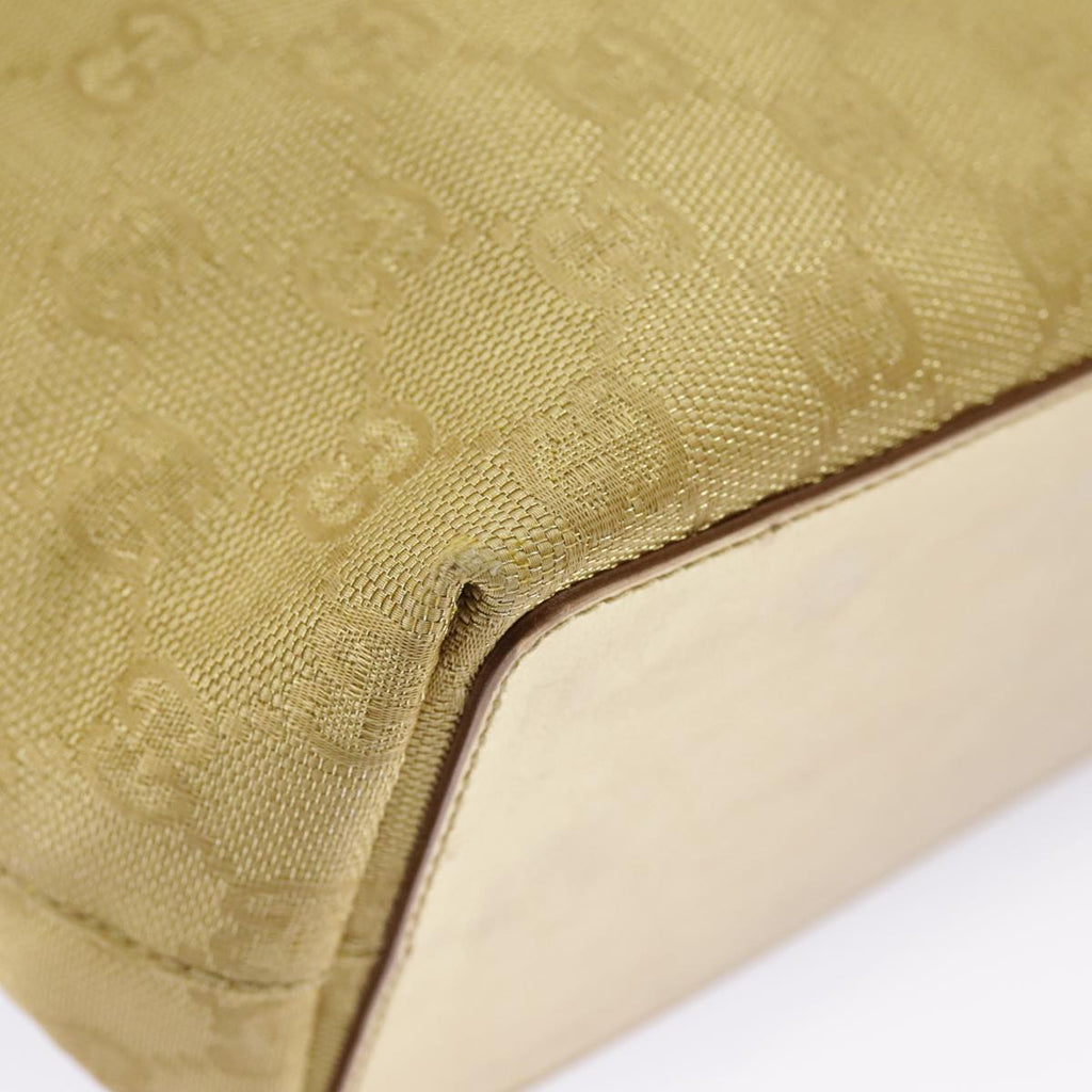 GUCCI GG Canvas Tote Bag Gold Tone Gold 002 1099 98426