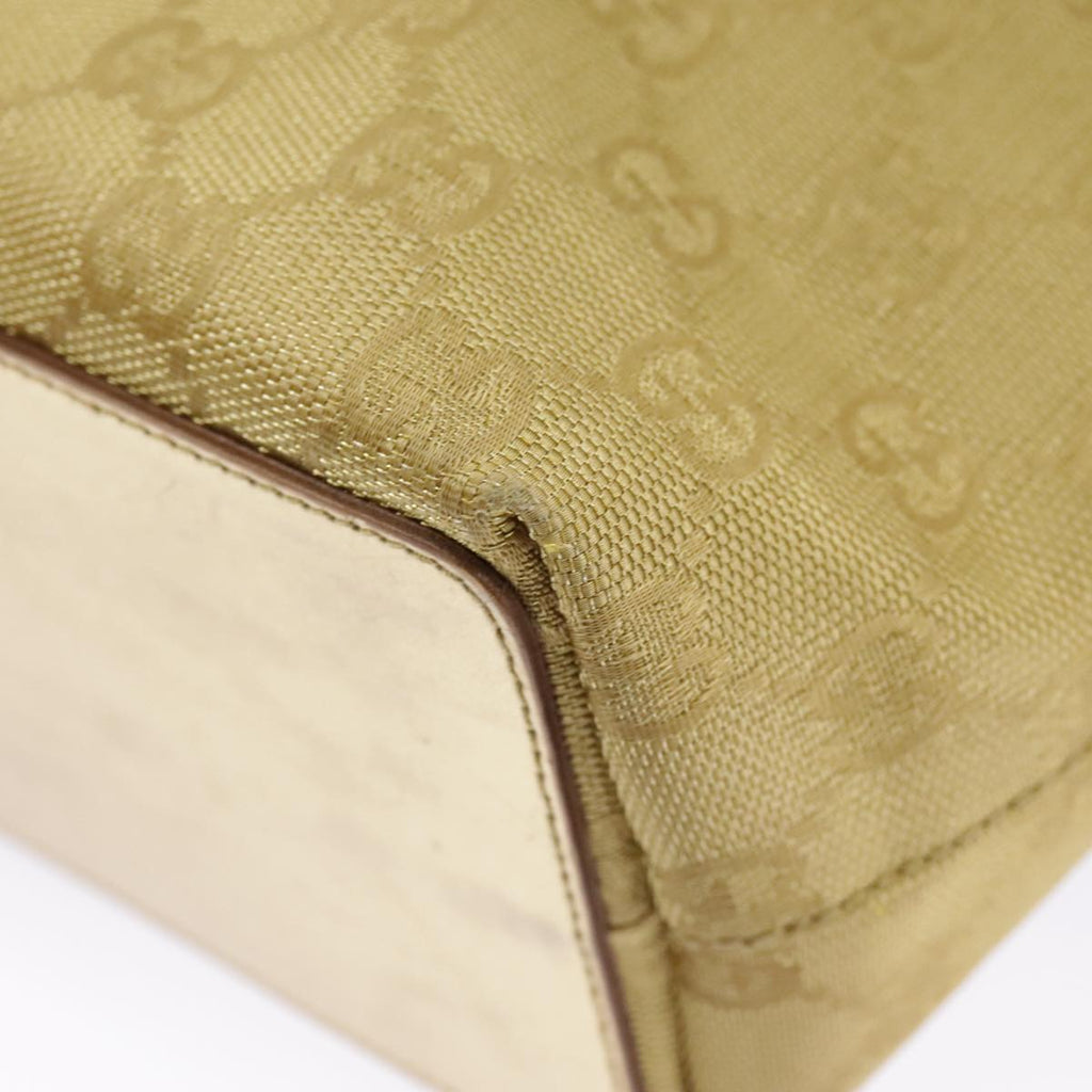 GUCCI GG Canvas Tote Bag Gold Tone Gold 002 1099 98426