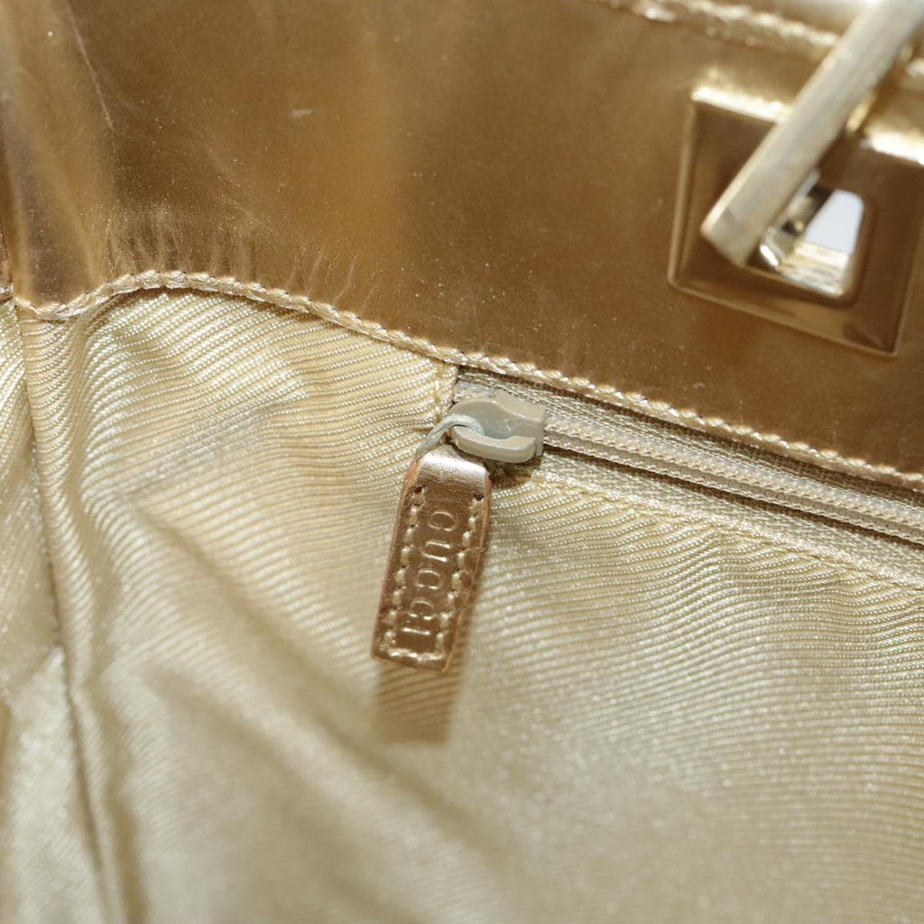 GUCCI GG Canvas Tote Bag Gold Tone Gold 002 1099 98426