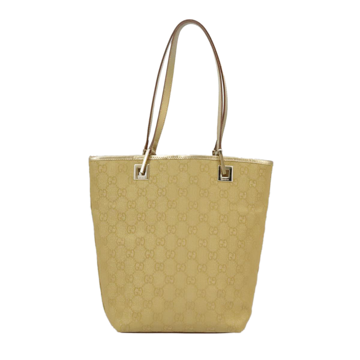 GUCCI GG Canvas Tote Bag Gold Tone Gold 002 1099 98426