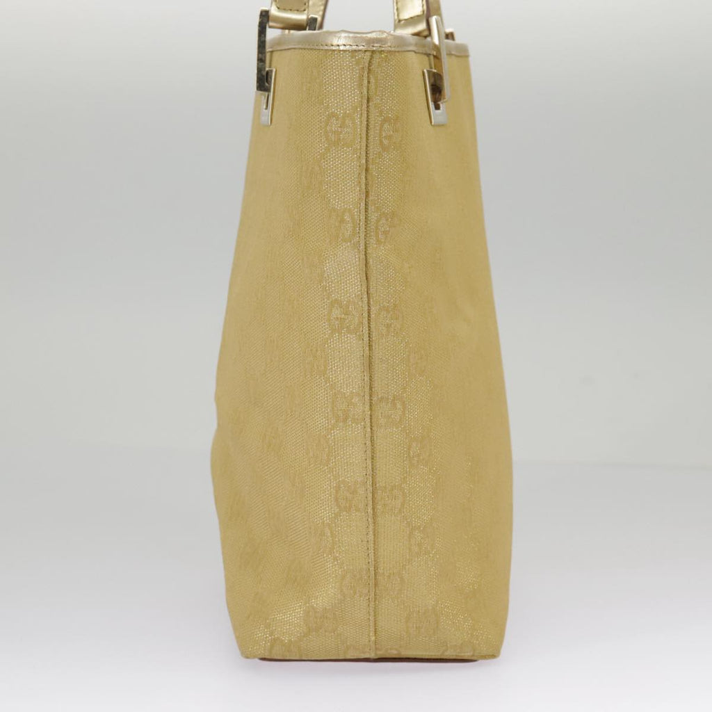 GUCCI GG Canvas Tote Bag Gold Tone Gold 002 1099 98426