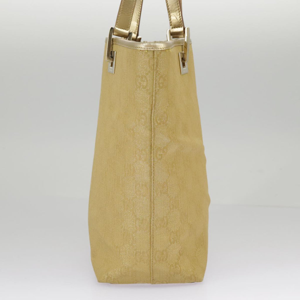 GUCCI GG Canvas Tote Bag Gold Tone Gold 002 1099 98426