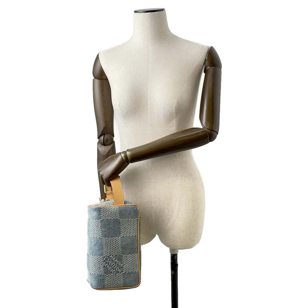 LOUIS VUITTON Rocker Dopp Kit Blue N40753 Damier・Denim 3D