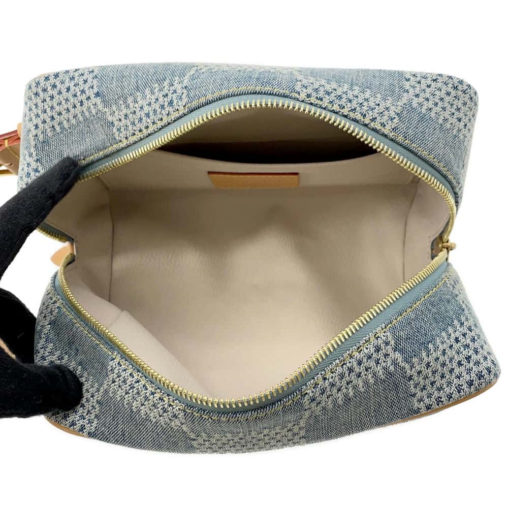 LOUIS VUITTON Rocker Dopp Kit Blue N40753 Damier・Denim 3D