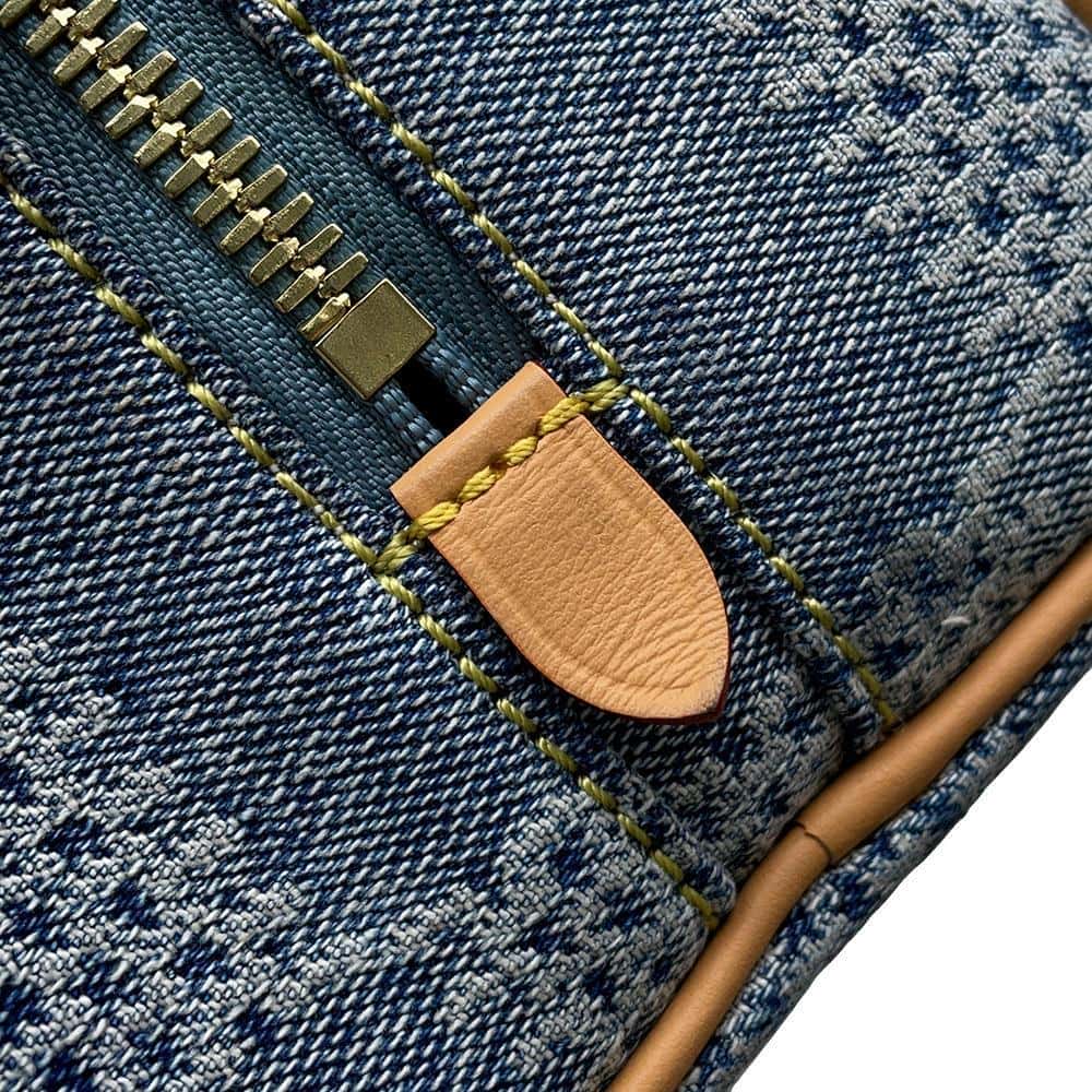 LOUIS VUITTON Rocker Dopp Kit Blue N40753 Damier・Denim 3D