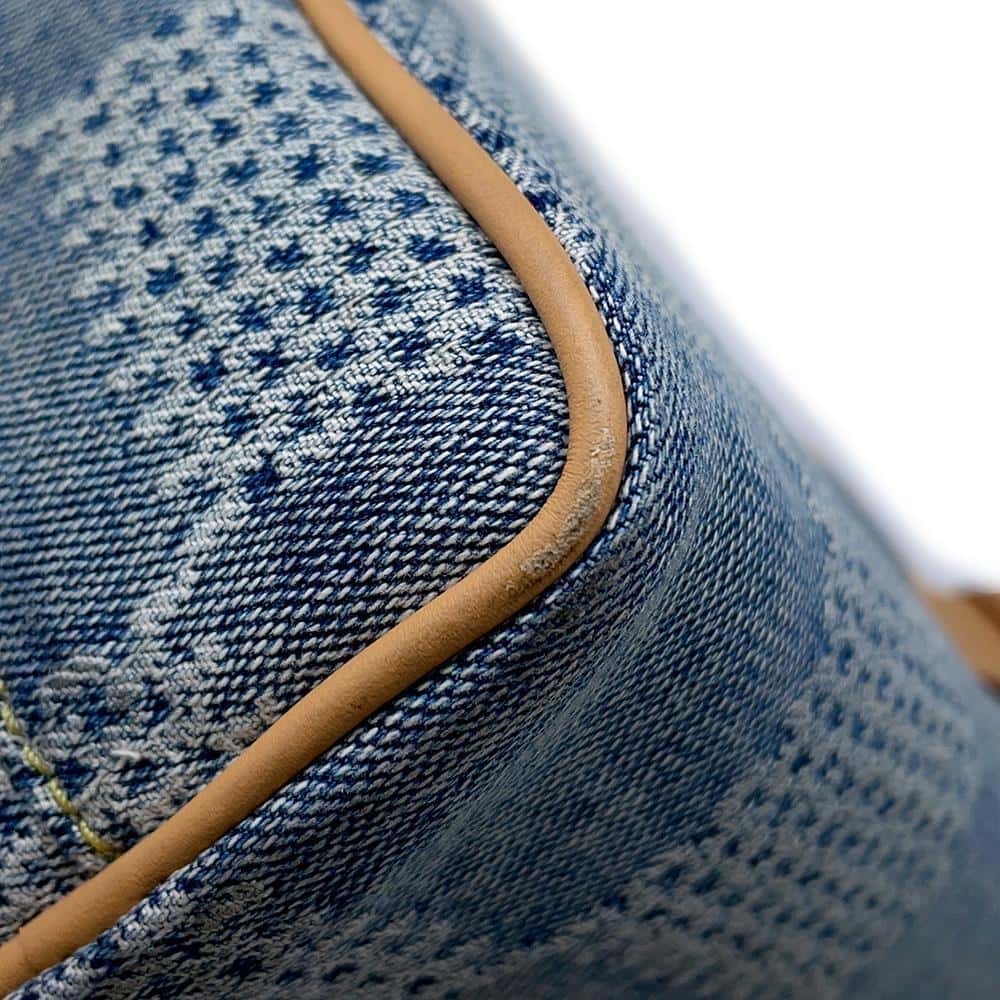 LOUIS VUITTON Rocker Dopp Kit Blue N40753 Damier・Denim 3D