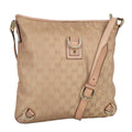 GUCCI GG Canvas Shoulder Bag Pink Gold 131326 98450