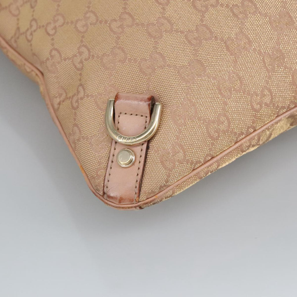 GUCCI GG Canvas Shoulder Bag Pink Gold 131326 98450